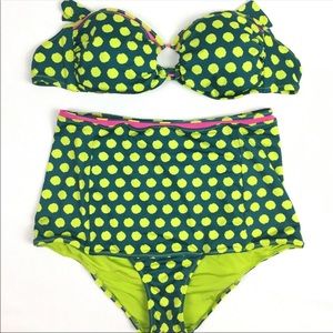 Nanette Lepore 50’s style High waist bikini M
